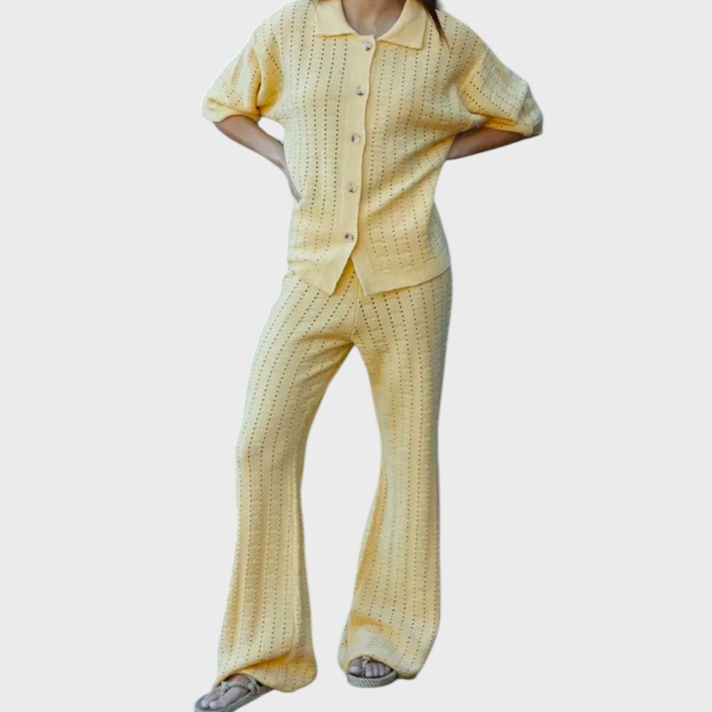 Sunshine Crochet Flare Pants