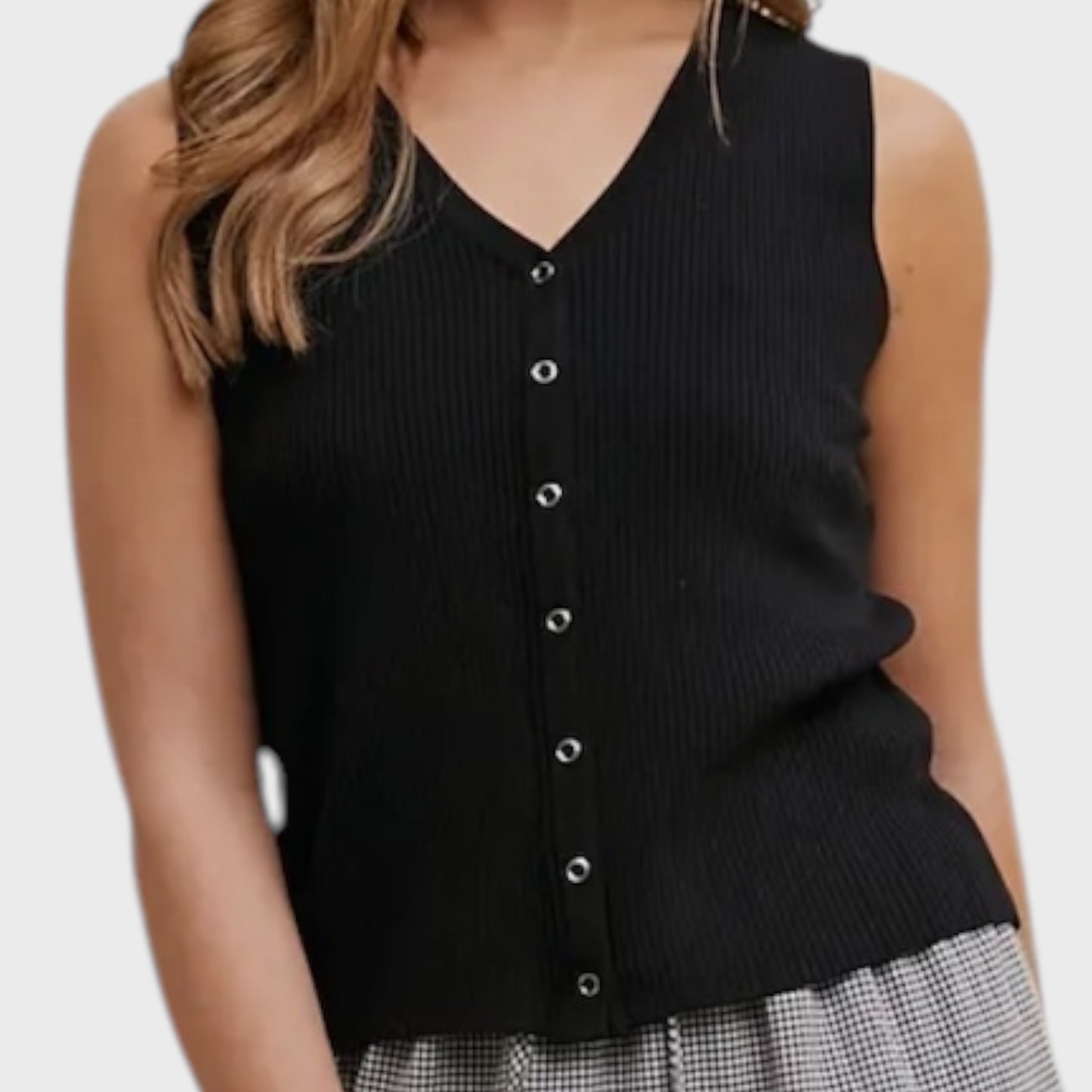 Ribbed Knit Sweater Vest