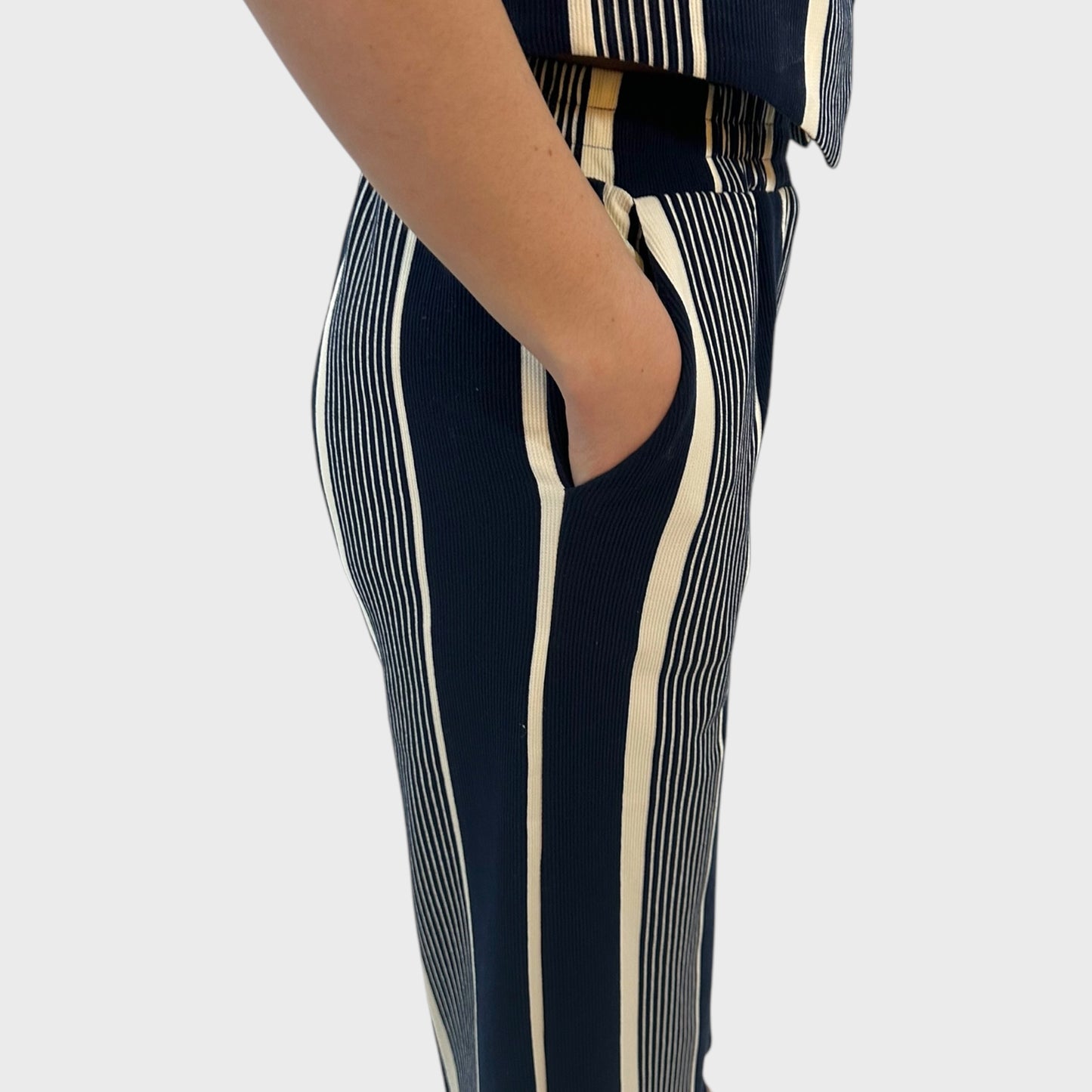 Variegated Striped High Waisted Pants