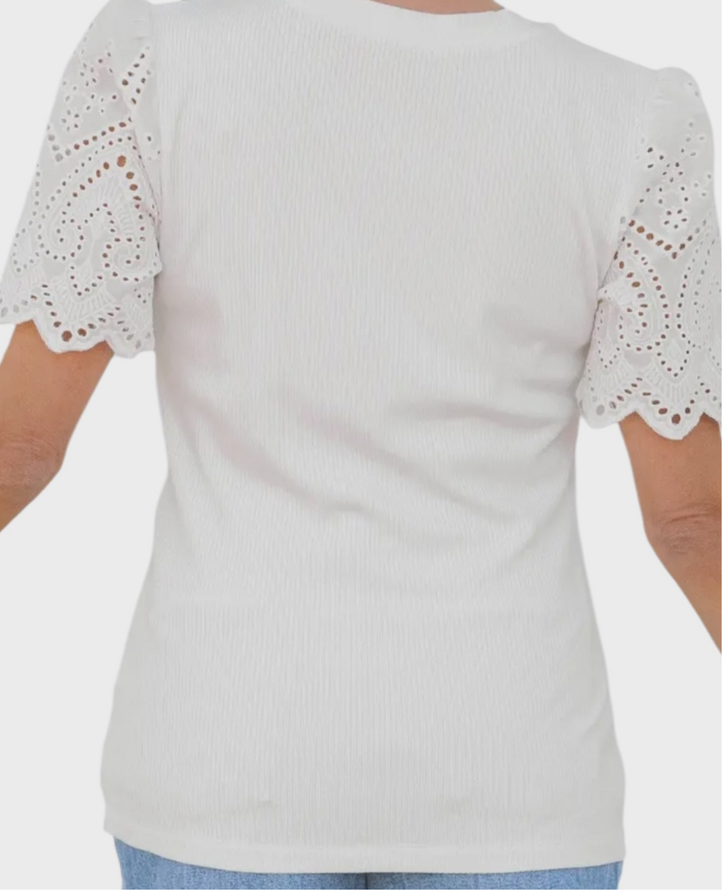 Eyelet Ribbed Tee