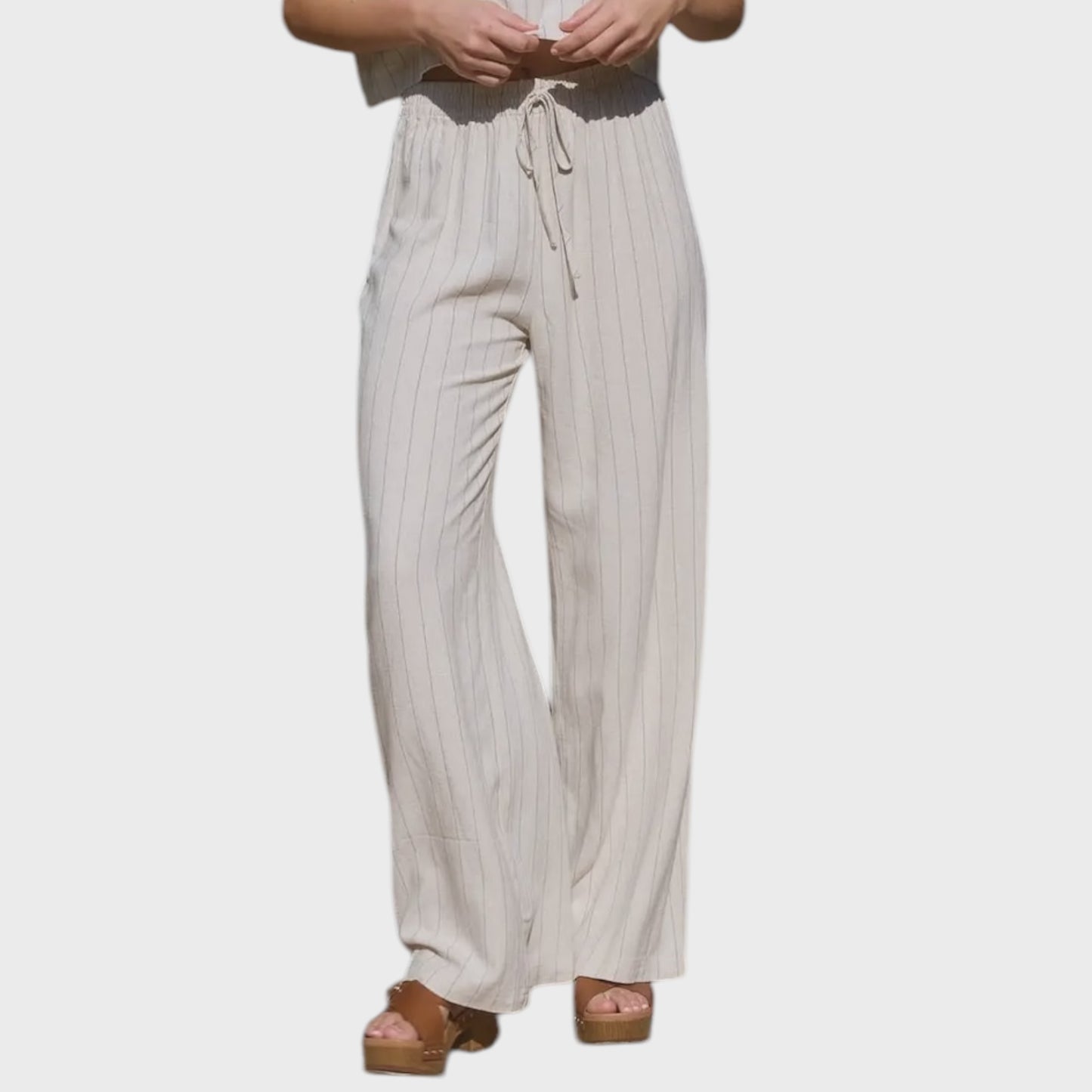 Pinstripe Drawstring Pants