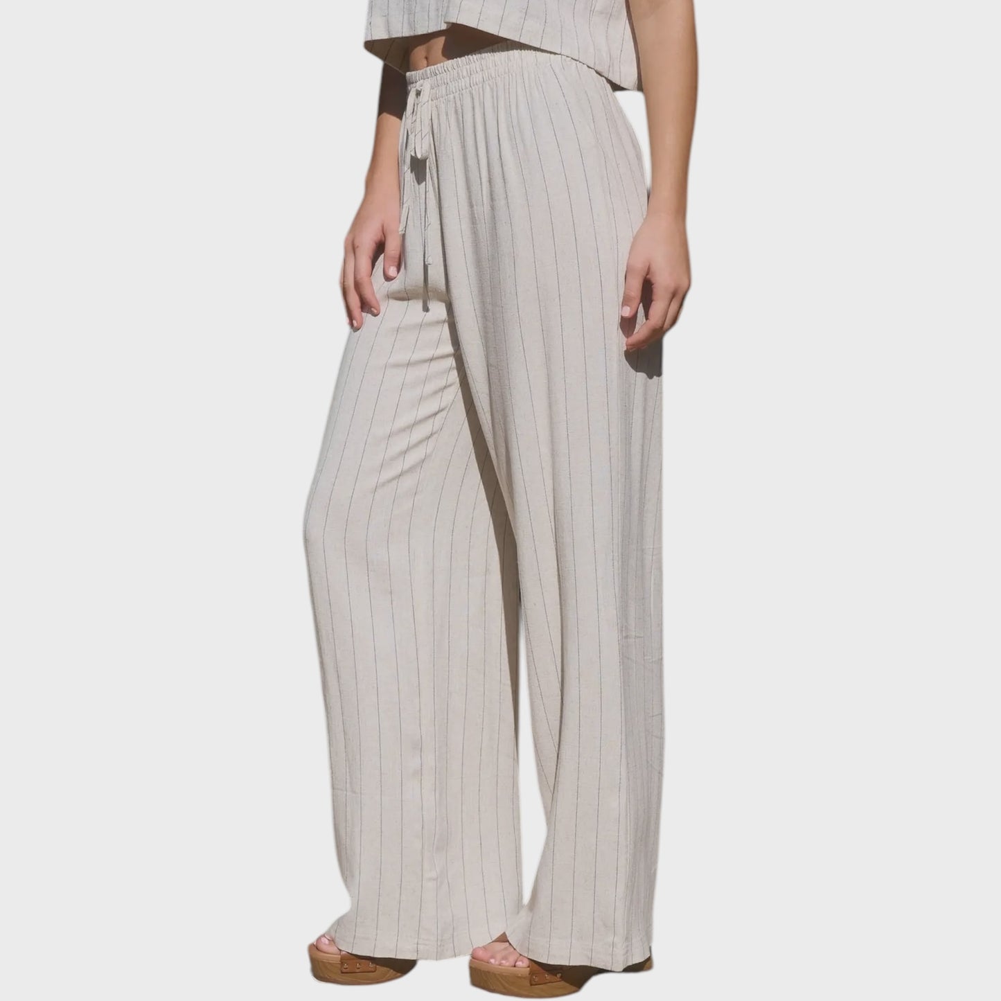 Pinstripe Drawstring Pants