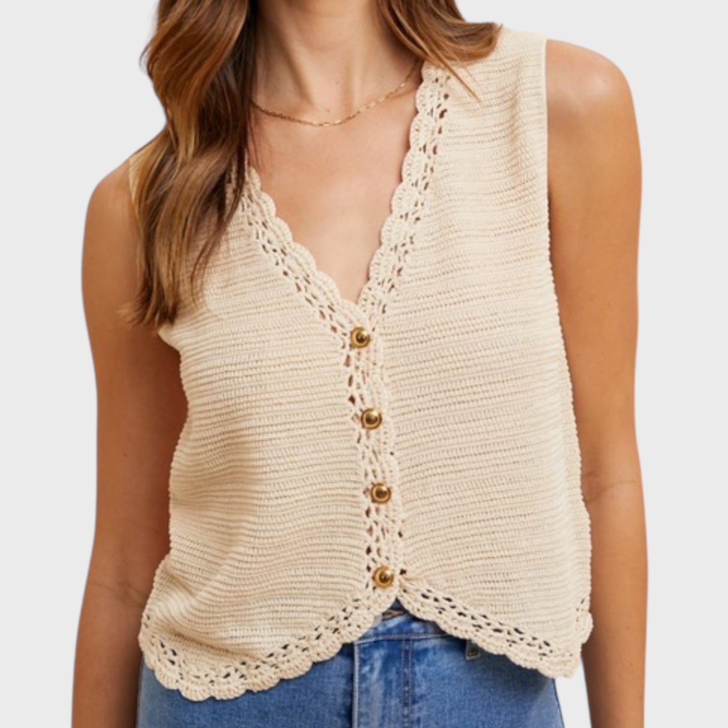 Crochet Sweater Knit Vest