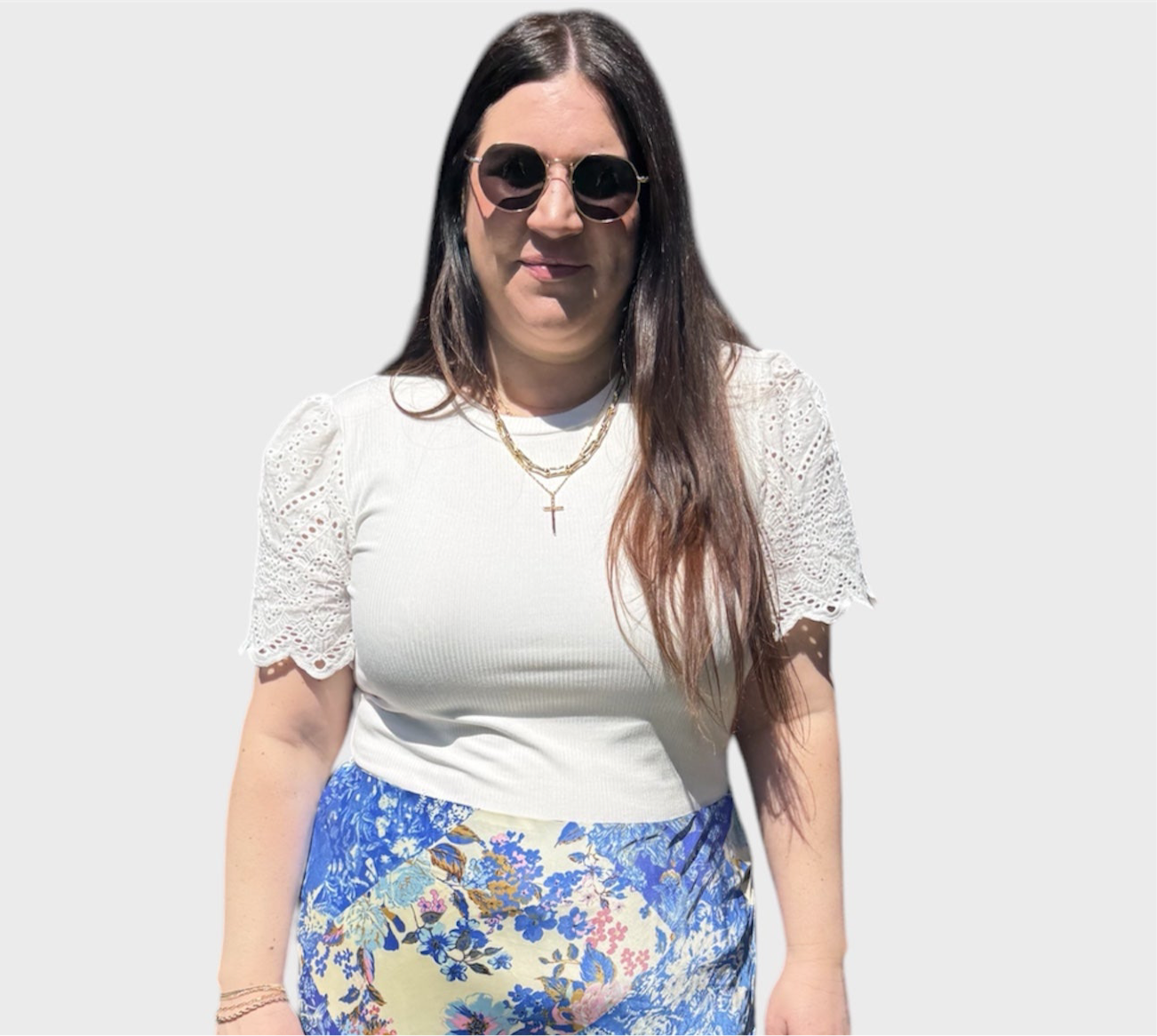 Eyelet Ribbed Tee
