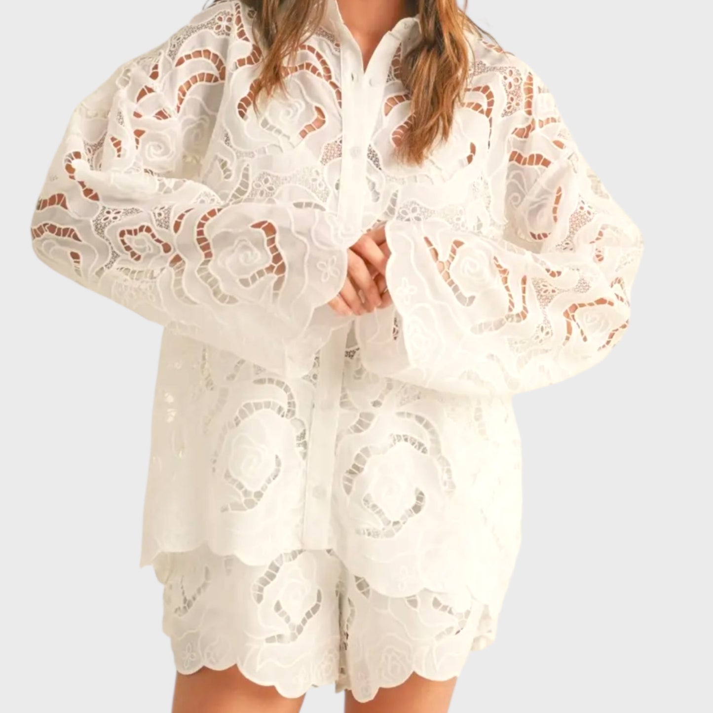 Mykonos Lace Crochet Shorts