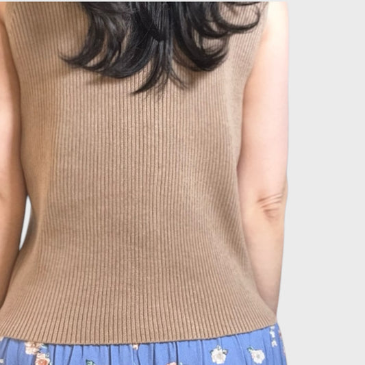 Ribbed Knit Sweater Vest