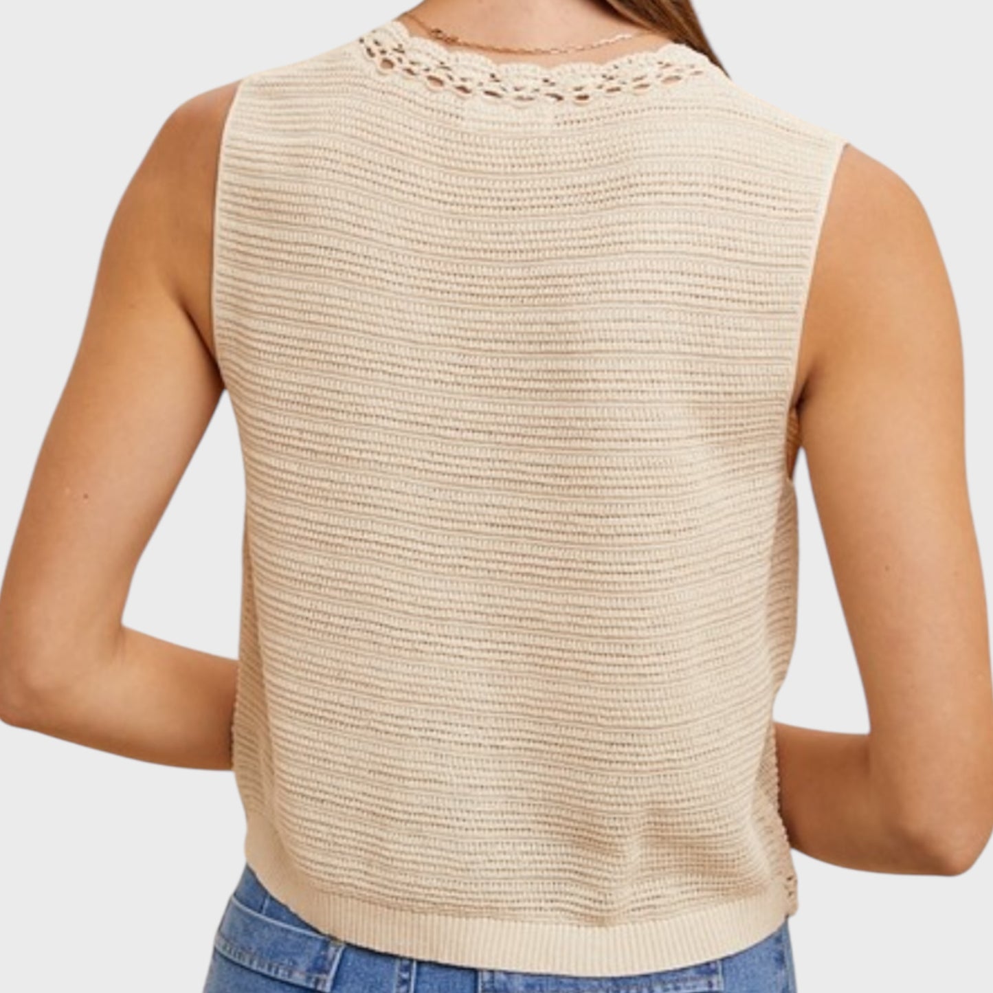 Crochet Sweater Knit Vest