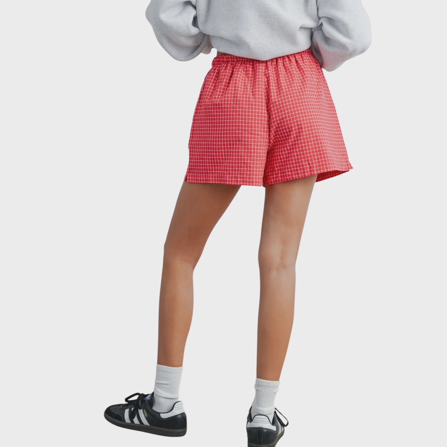 Red Mini Check Boxer Shorts