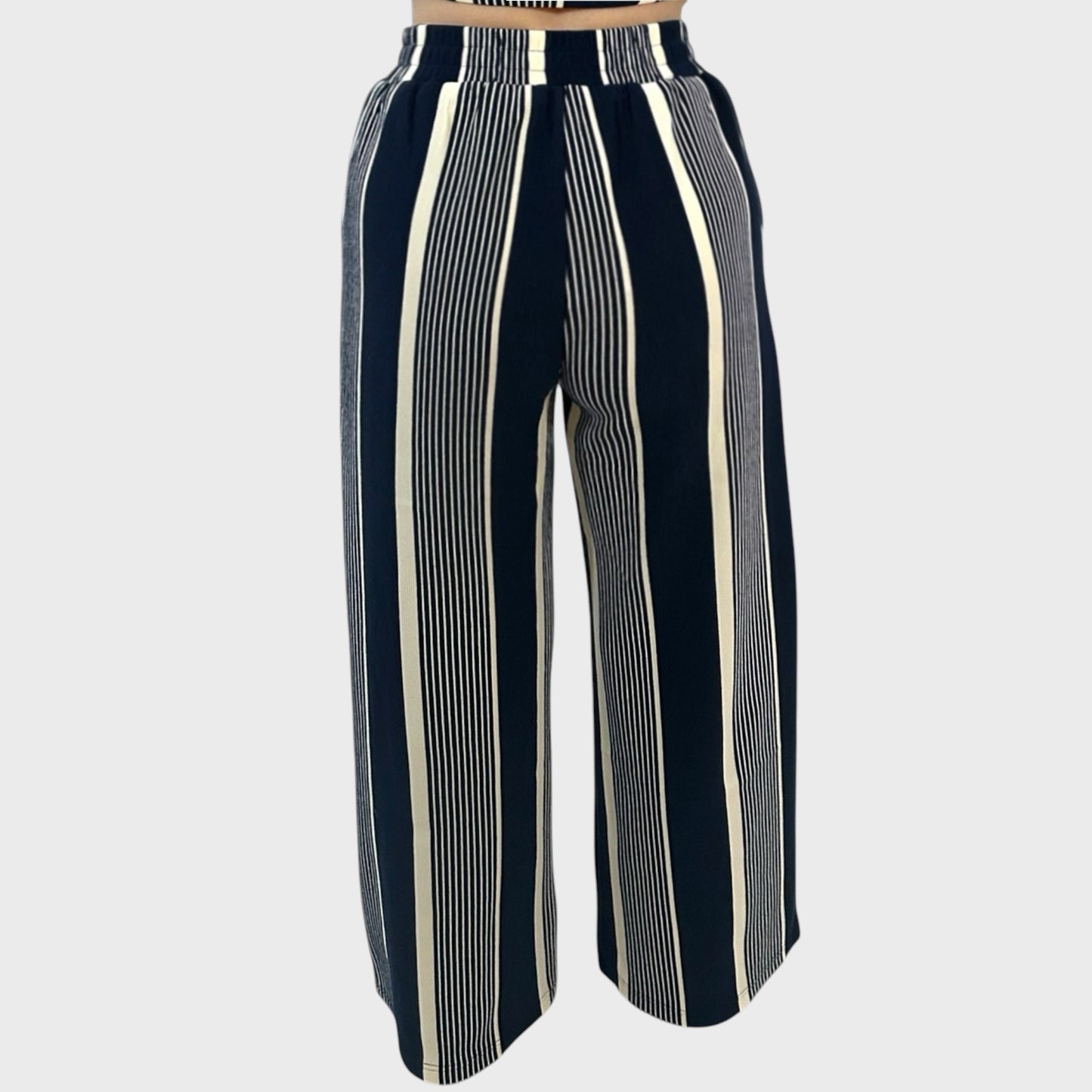 Variegated Striped High Waisted Pants