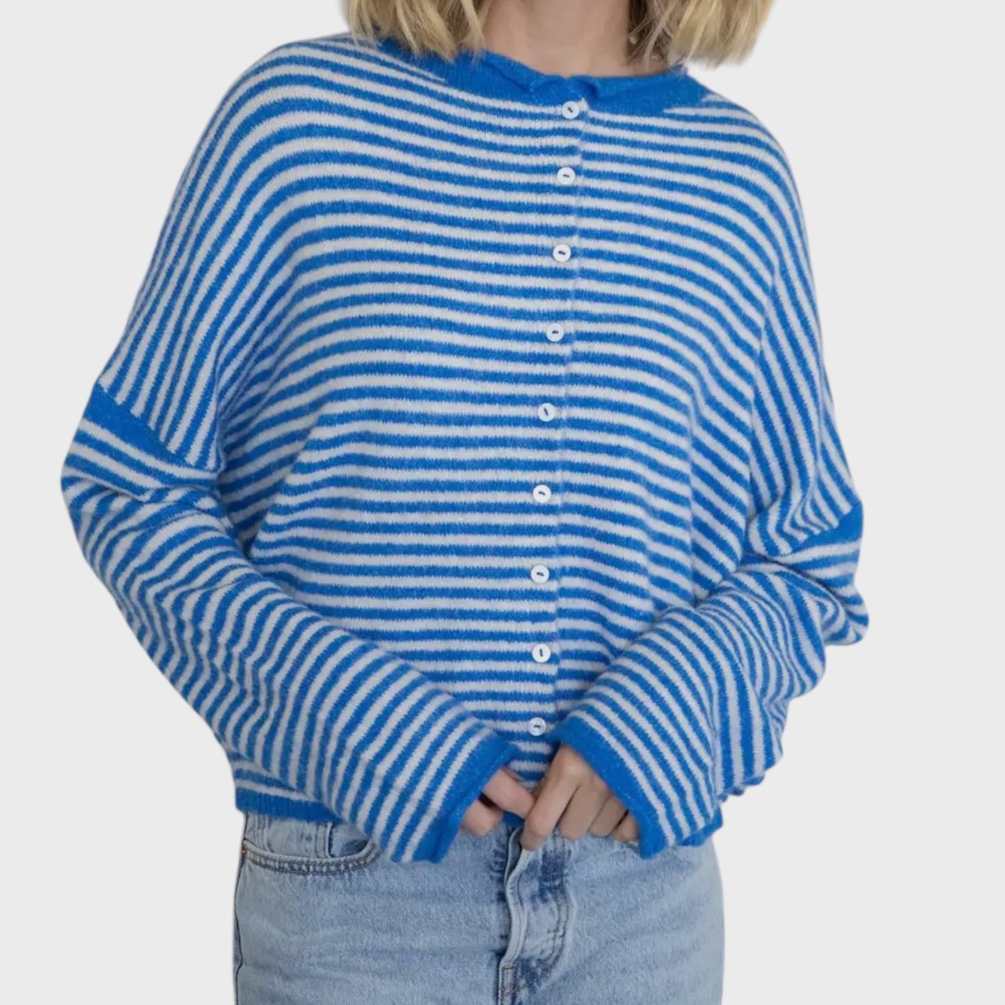 Piper Striped Cozy Cardigan Sweater