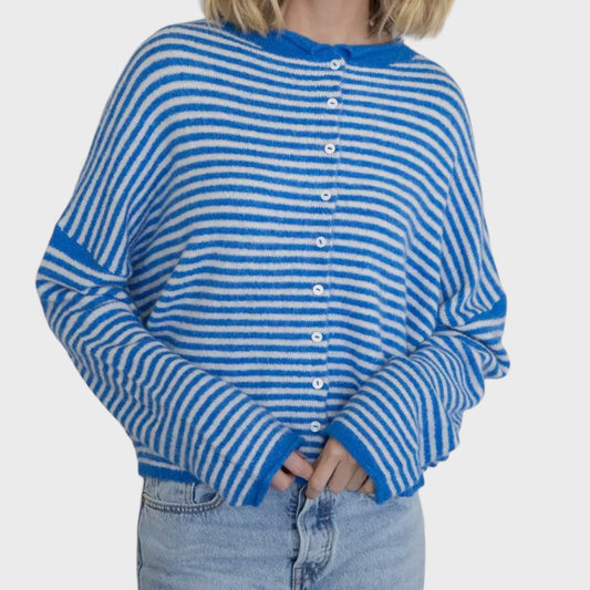 Piper Striped Cozy Cardigan Sweater
