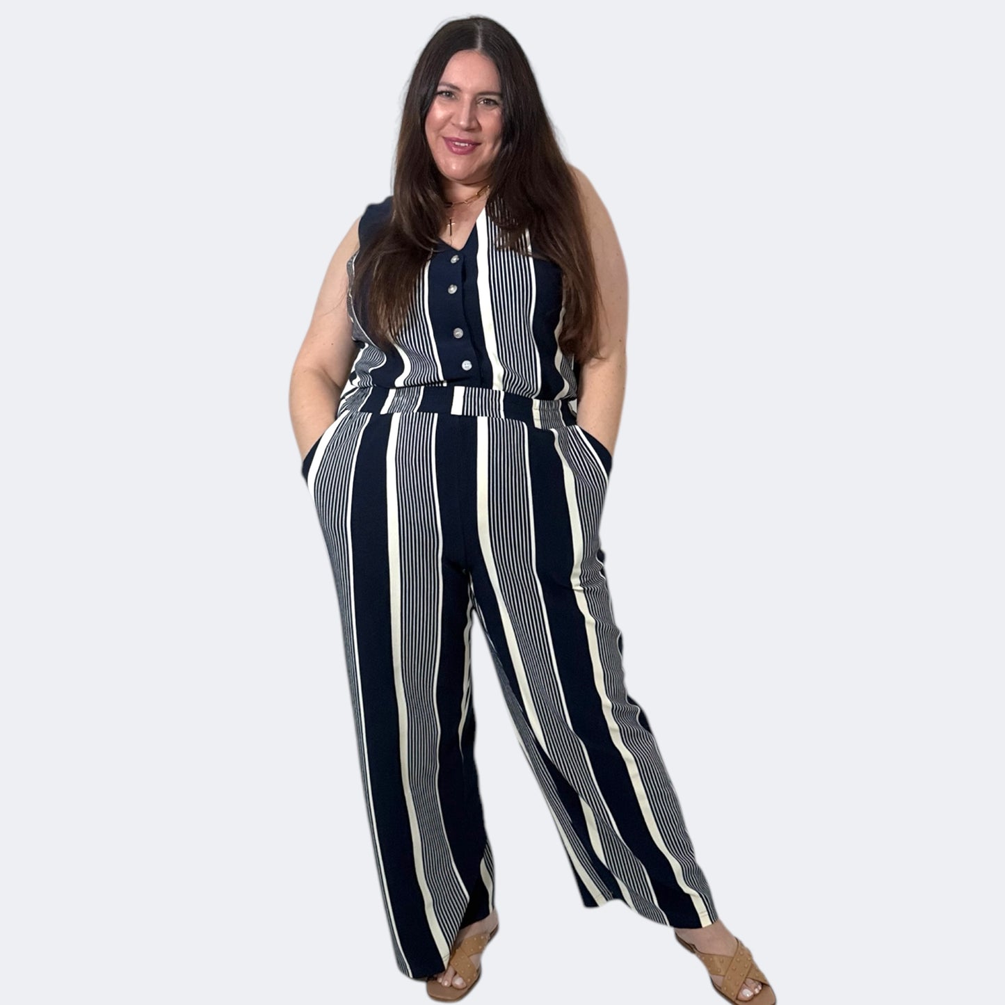 Variegated Striped Vest