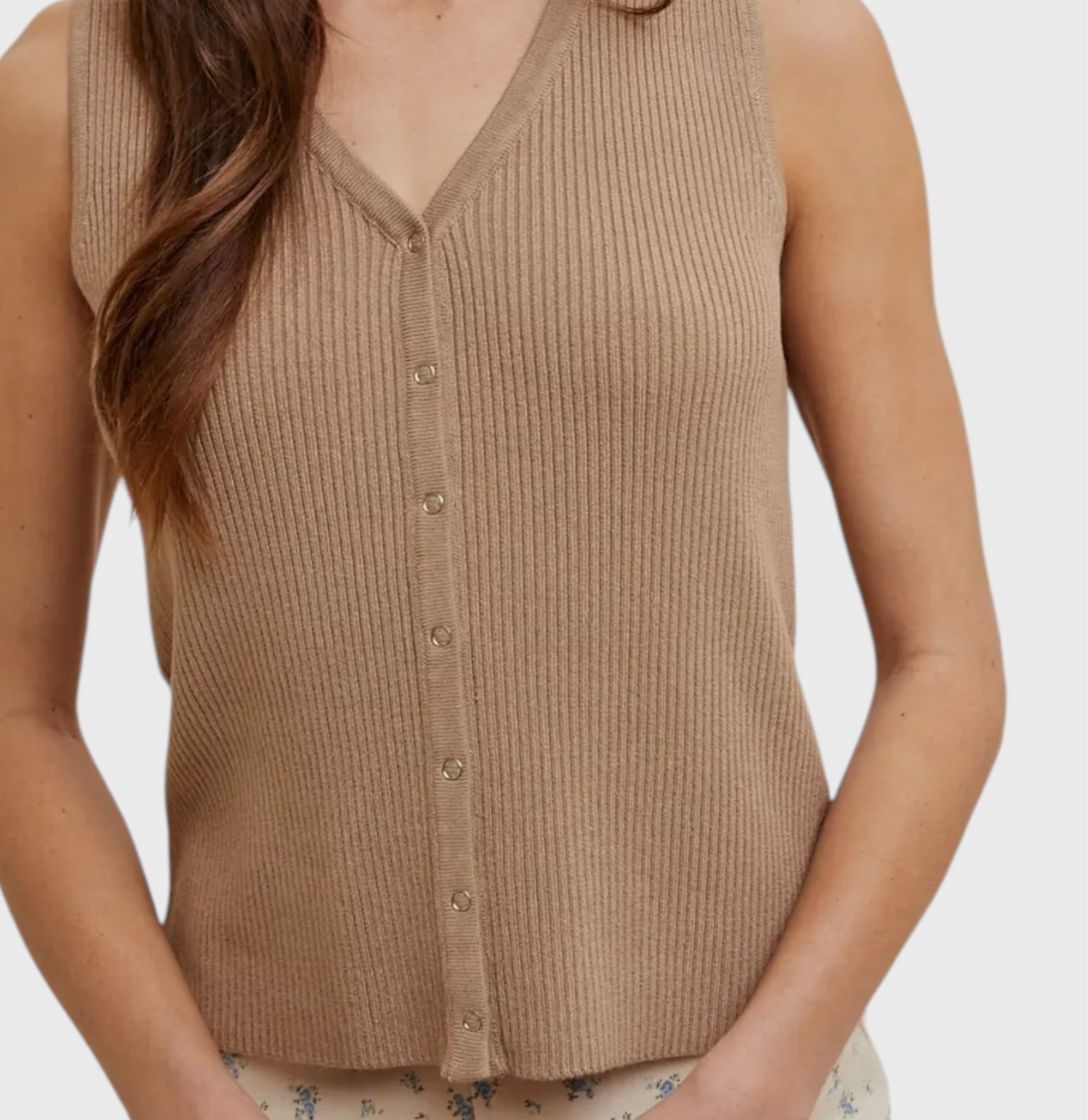 Ribbed Knit Sweater Vest