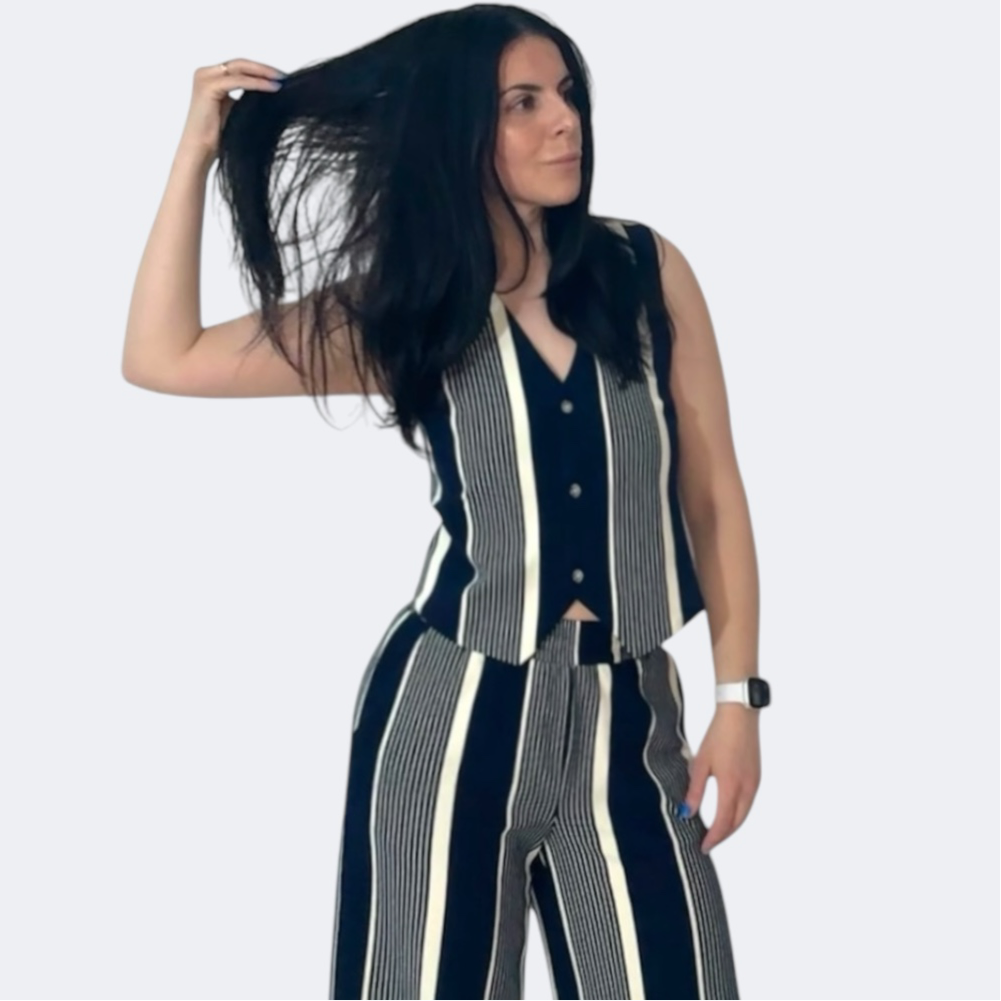 Variegated Striped Vest