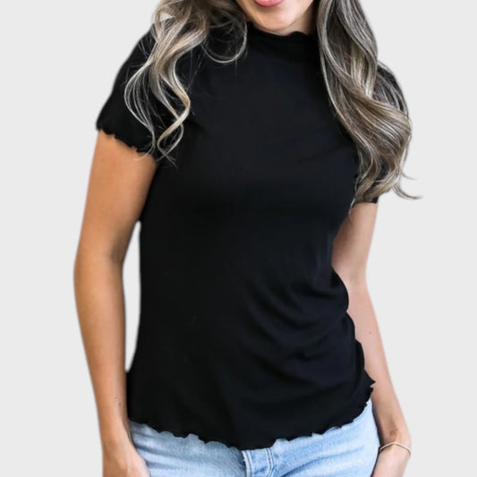 Fine Ribbed Short Sleeve Shirt