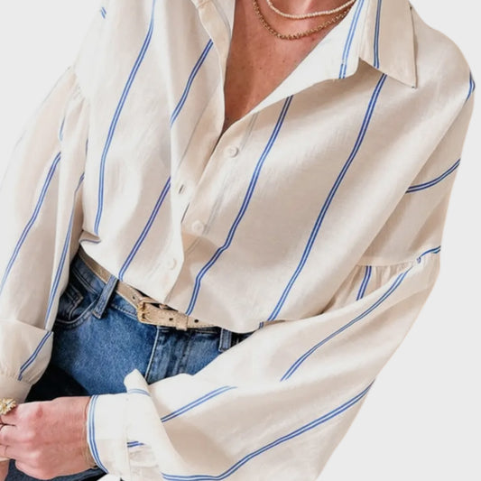 Blue Stripe Button Up Shirt
