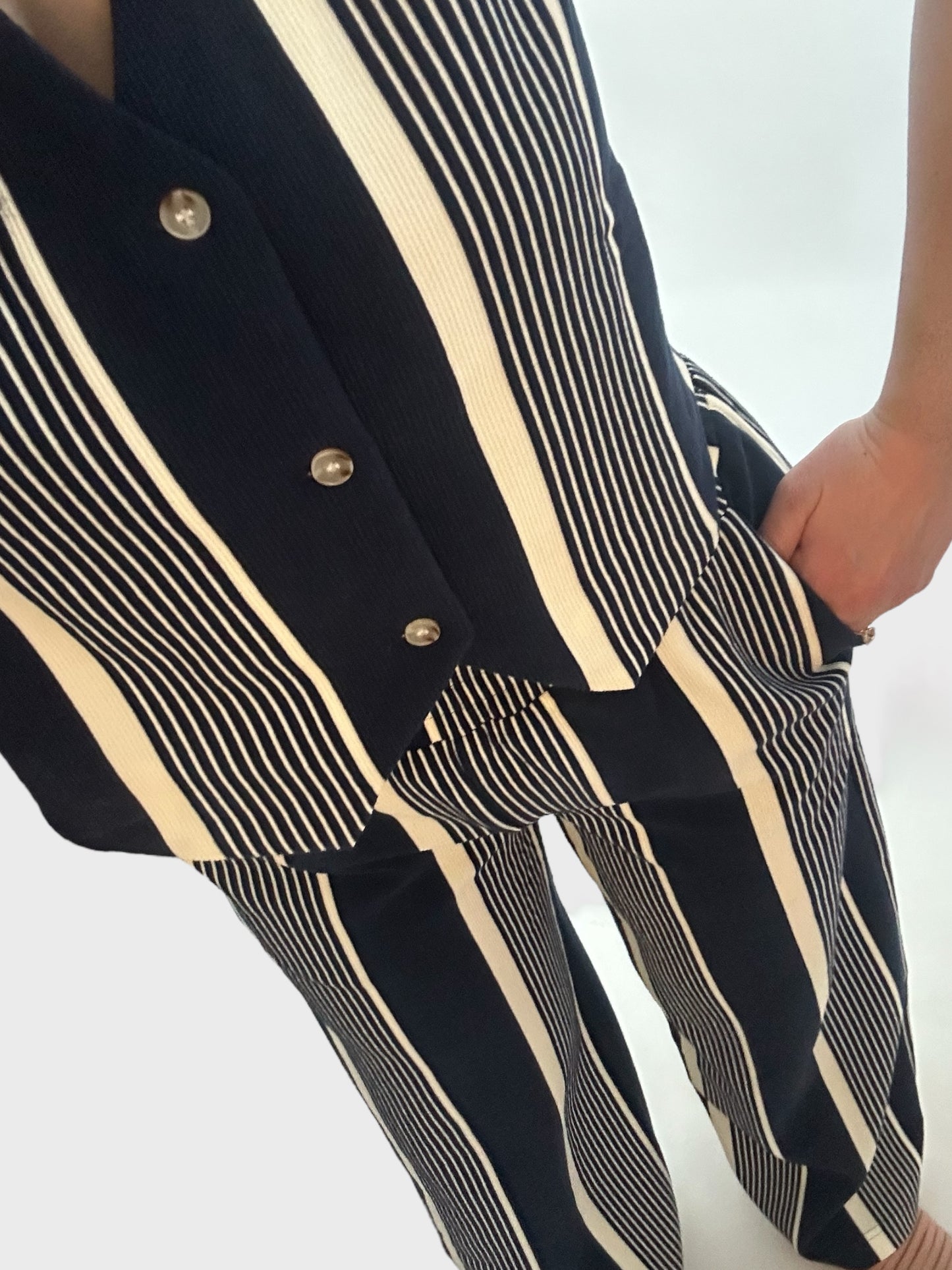 Variegated Striped Vest