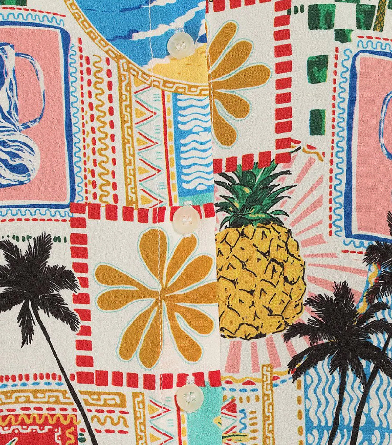 Paradise Print Button Front Shirt